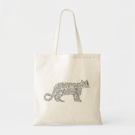 Världens ord Svart Totebag Tygkasse
