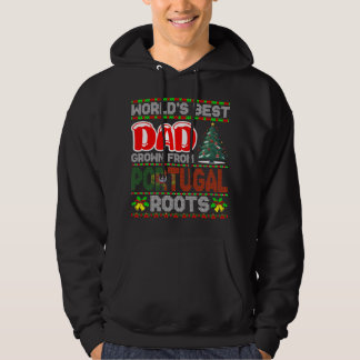 Världens Pappa Uppvuxen i Portugal Julpresent Hoodie