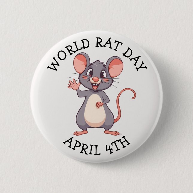 Världens råttdag är den 4 april knapp (Framsida)