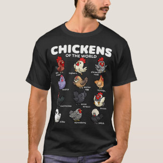 Världens roliga serietecknade höns t shirt