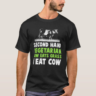Världens sämsta vegetariska ko-stek pun-djurätare t shirt