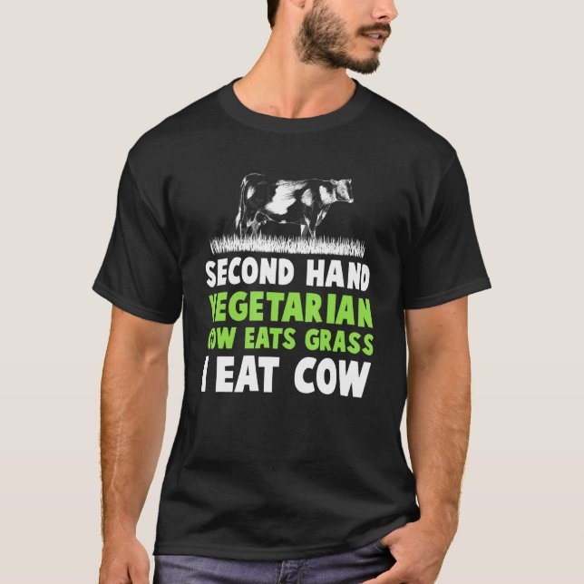 Världens sämsta vegetariska ko-stek pun-djurätare t shirt (Framsida)