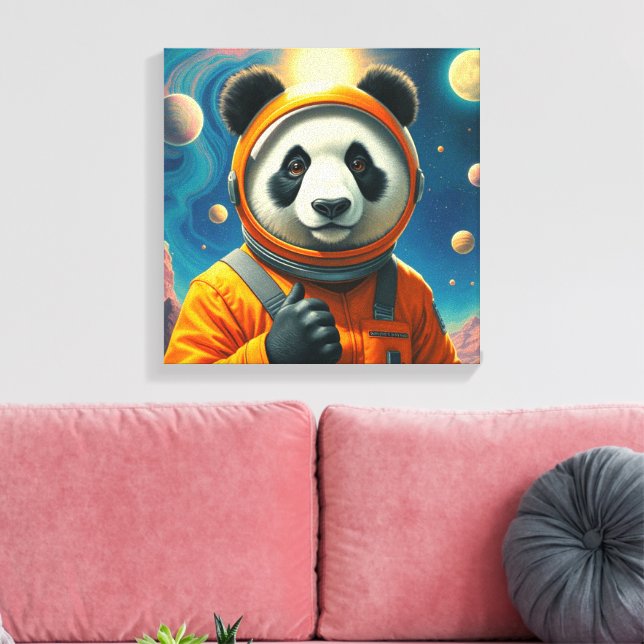 VÄRLDENS SLUT-JÄTTEPANDAN 3 CANVASTRYCK (Insitu (Vardagsrum))