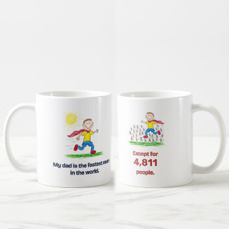 Världens snabbaste pappa Rolig personlig löpare Kaffemugg