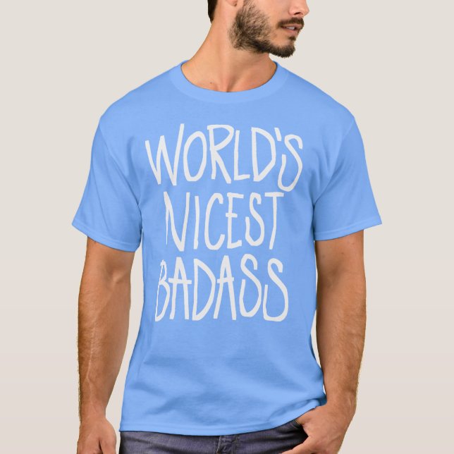 Världens snällaste badass pojke t shirt (Framsida)