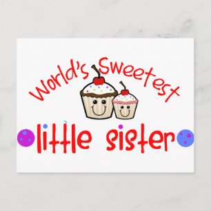 Världens sötaste lilla syster-Muffinsar Vykort