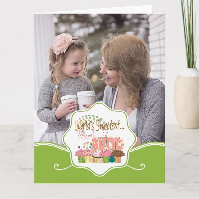 Världens sötaste Moster-födelsedag Kort (Framsida)