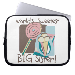 Världens sötaste stora syster laptop sleeve