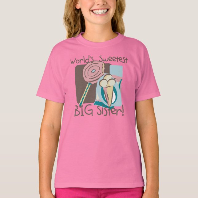 Världens sötaste stora syster t-shirt (Framsida)