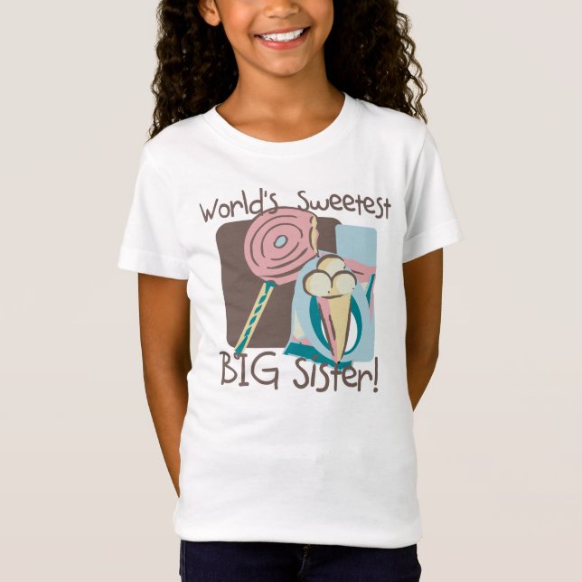 Världens sötaste stora syster t-shirt (Framsida)