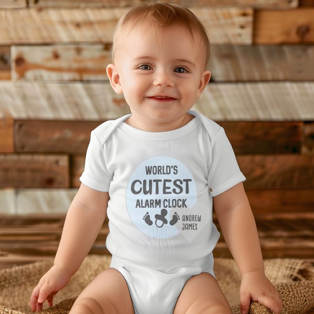Världens sötaste väckarklocka citat present t shirt (World's Cutest Alarm Clock Quote Gift Baby Bodysuit)