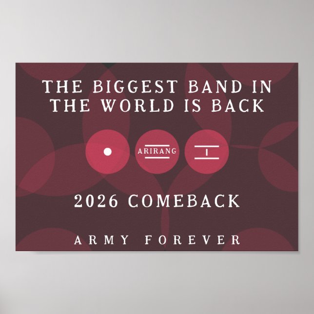 Världens största band är tillbaka ARIRANG Comeback Poster (Framsidan)