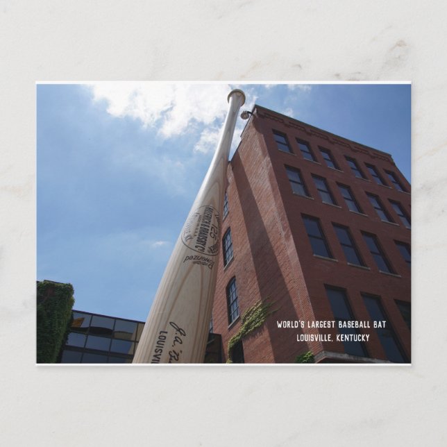 Världens Största Basebollträ Postkort Meddelande Vykort (Framsida)