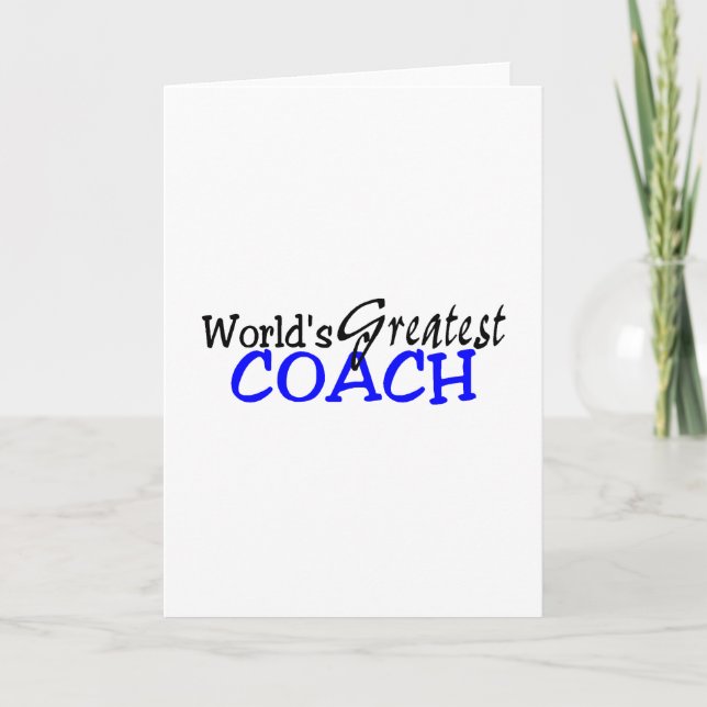 Världens största coach Blue Black Tack Kort (Framsida)