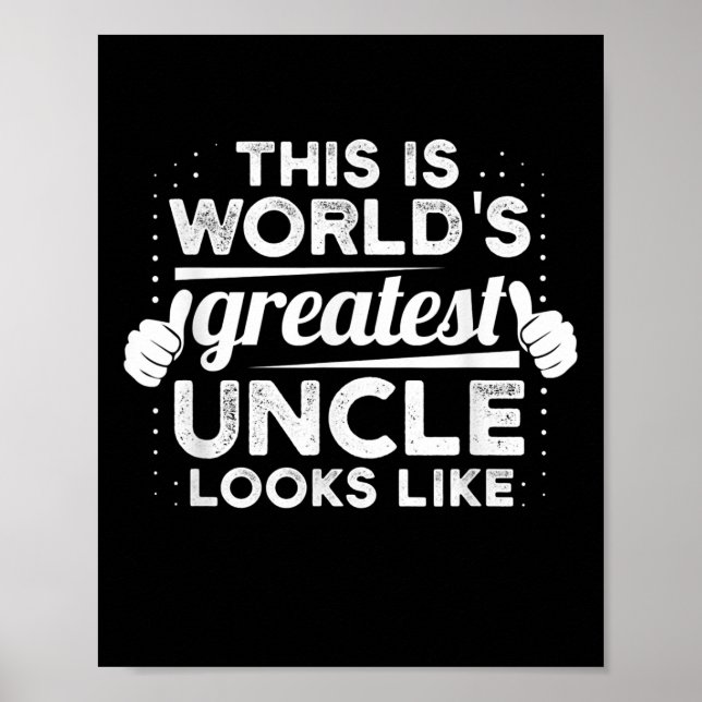 Världens största farbror ser ut som Godfather Gift Poster (Framsidan)