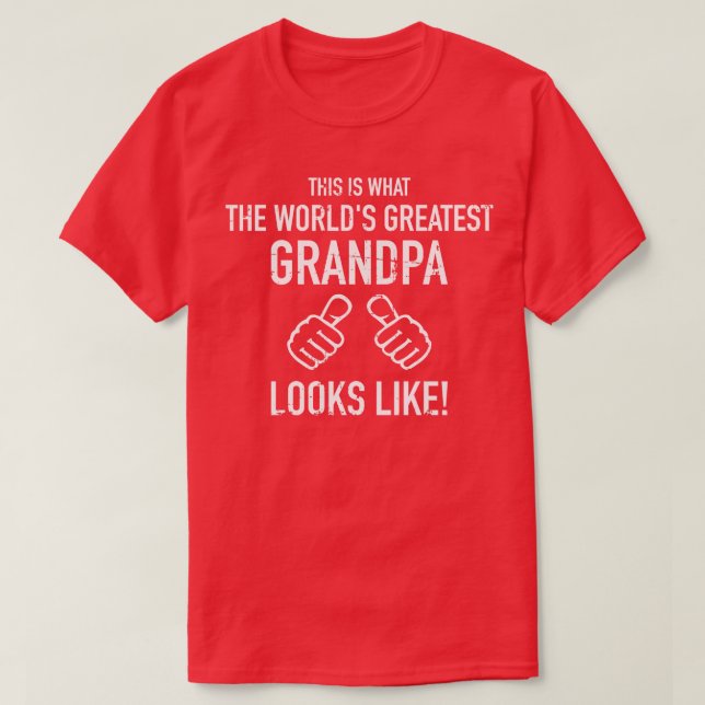 Världens största farfar t shirt (Design framsida)
