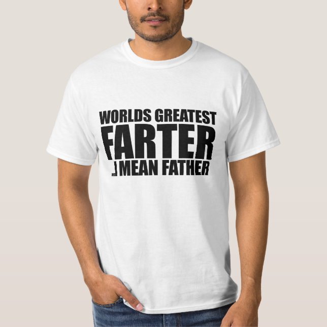 Världens största Farter I elak far T-shirt (Framsida)