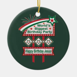 Världens största Födelsedagsfest Marquee Julgransprydnad Keramik