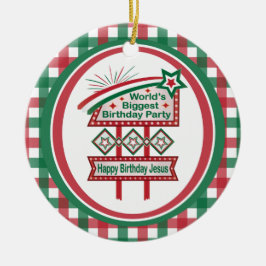 Världens största Födelsedagsfest Marquee Julgransprydnad Keramik