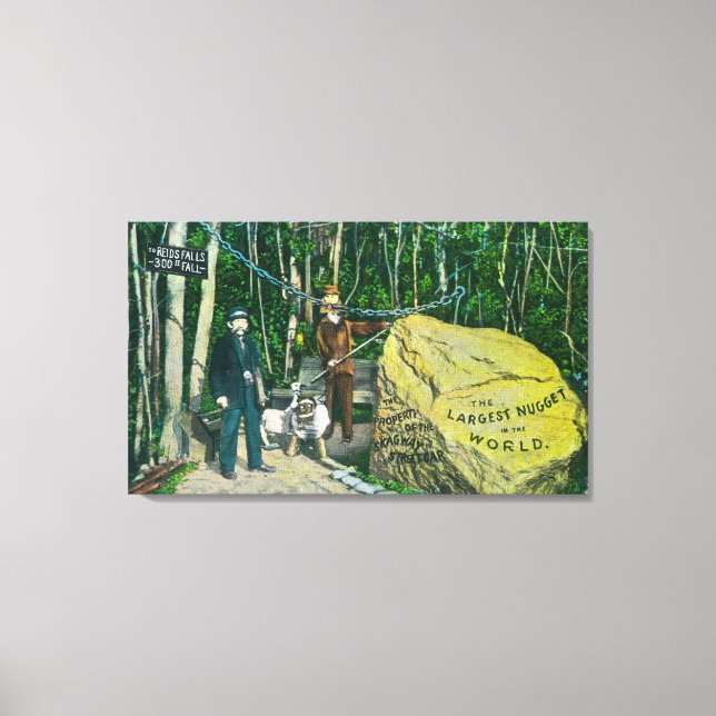 Världens största Guld Nugget Canvastryck (Framsida)