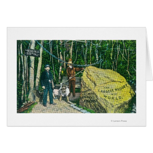 Världens största Guld Nugget Hälsningskort (Framsidan Horizontal)