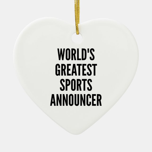 Världens största idrottsberättare julgransprydnad keramik (Framsidan)