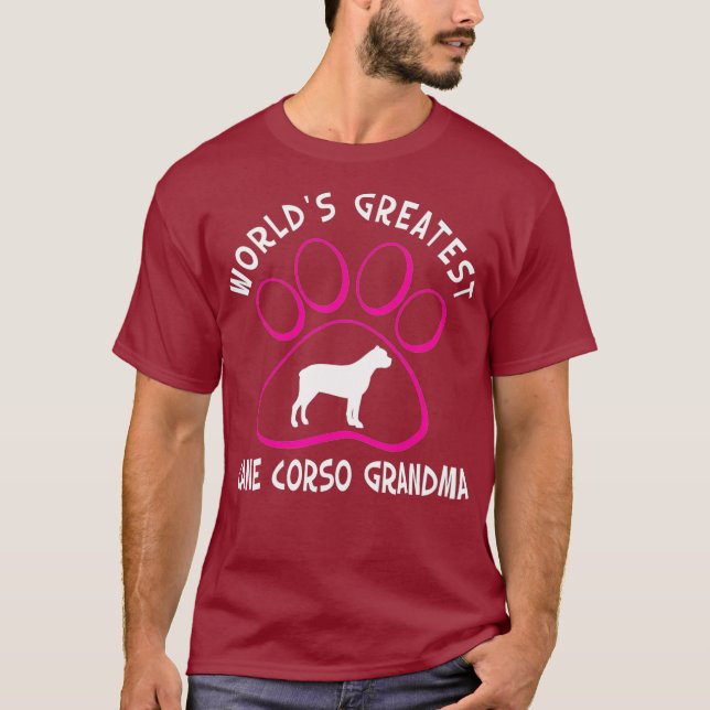 Världens största Käpp Corso Grandma T Shirt (Framsida)
