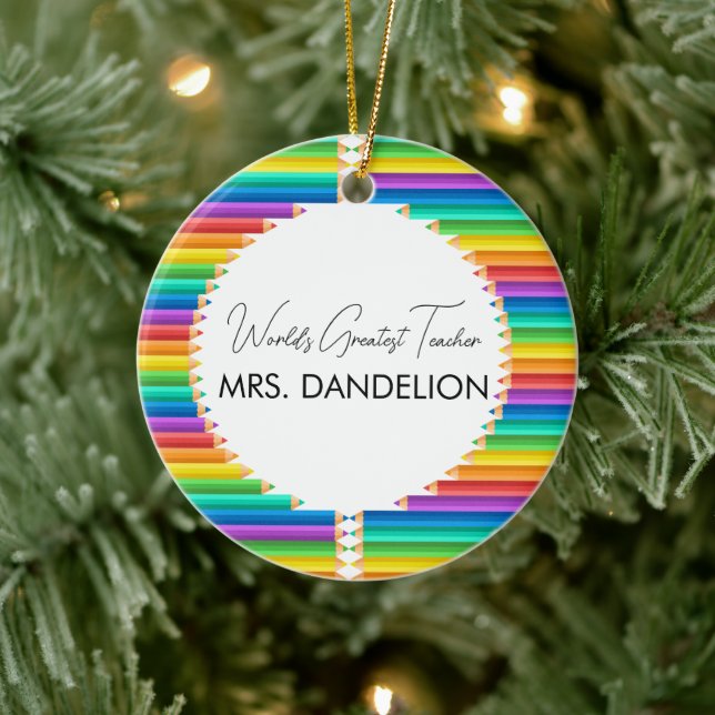 Världens största lärare Rainbow Kritor School Julgransprydnad Keramik (Träd)