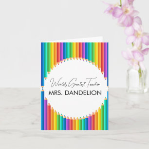 Världens största lärare Rainbow Kritor School Kort
