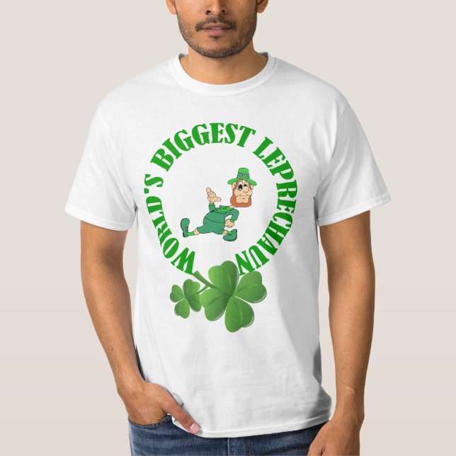 Världens största leprechun roligt,St patrick's day Tee (Framsida)