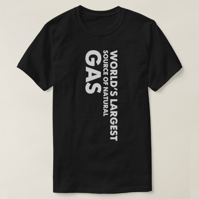 Världens största naturgaskälla 19 t shirt (Design framsida)