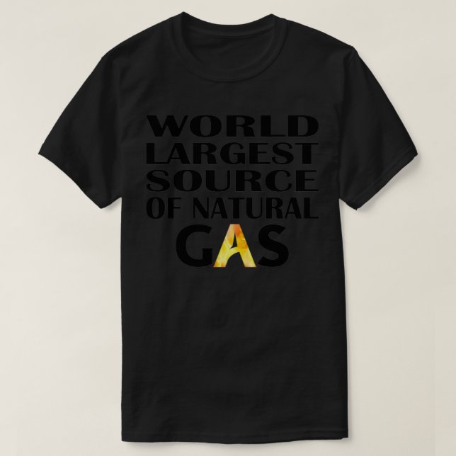 Världens största naturgaskälla 1 t shirt (Design framsida)