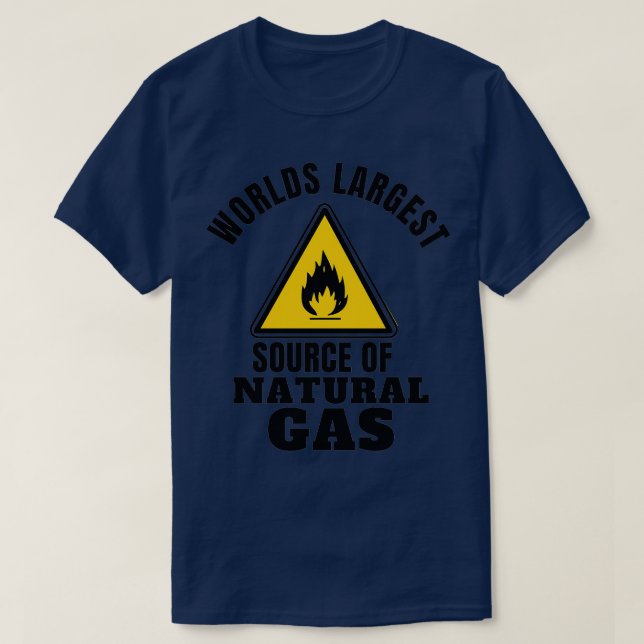 Världens största naturgaskälla 34 t shirt (Design framsida)