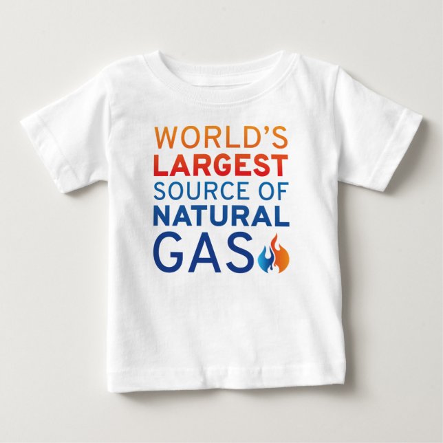 Världens största naturgaskälla t shirt (Framsida)