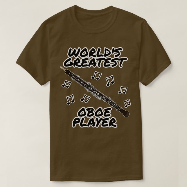 Världens största Oboe Player Oboist Woodwind Music T Shirt (Design framsida)