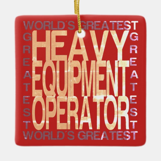 Världens största operatör för tung utrustning julgransprydnad keramik (Framsida)