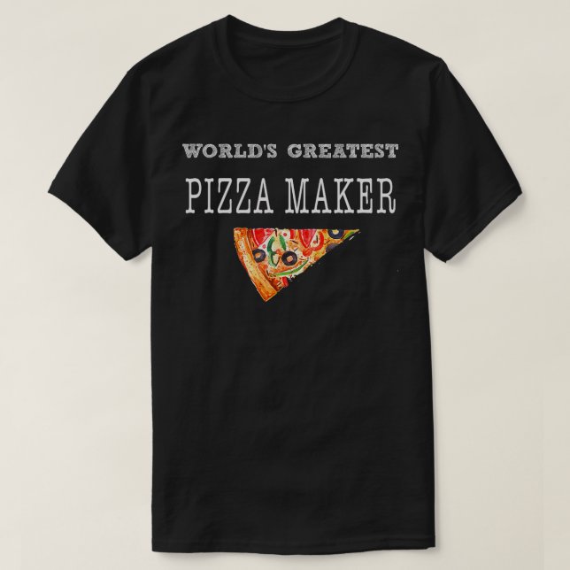 Världens största Pizza Maker Best Pizza Baker Gif T Shirt (Design framsida)