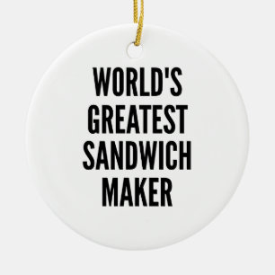 Världens största Sandwich Maker Julgransprydnad Keramik