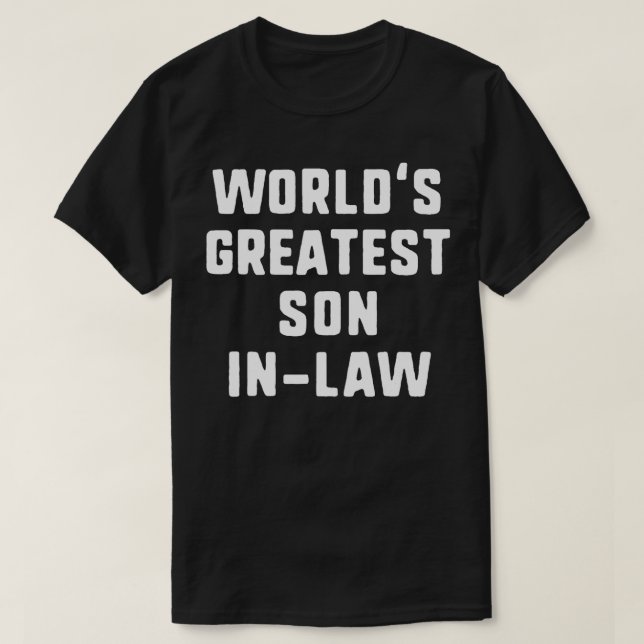 Världens största sonInLaw-fantastiska julklapp T Shirt (Design framsida)