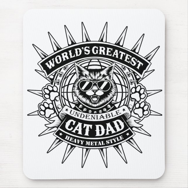 Världens största tunga Metall Cat Pappa Musmatta (Framsidan)