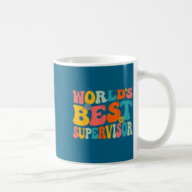 Världens supervisor - groovy manager supervisor  kaffemugg (Höger)