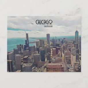 Världens tak, Chicago, Anpassningsbart datum Vykort