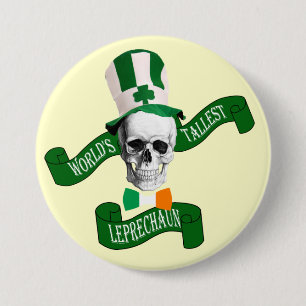 Världens tunnaste St patrick's day av leprechaun Knapp