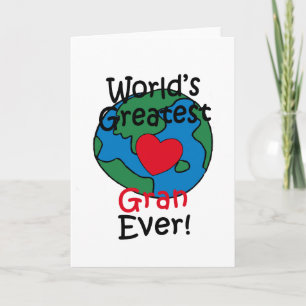 Världens Underbarare Gran Heart Kort