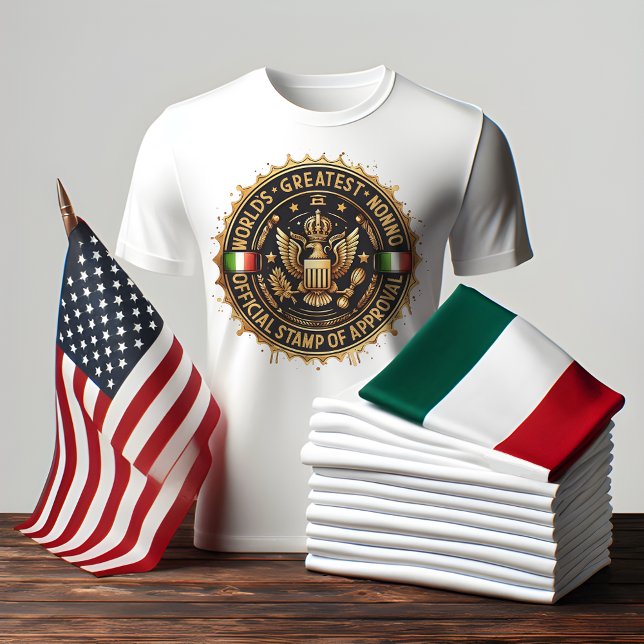 Världens Underbarare icke-Officiell Frimärke T Shirt (World’s Greatest Nonno Official Stamp of Approval T-Shirt )