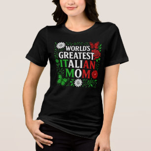 Världens Underbarare italienska Mamma T Shirt