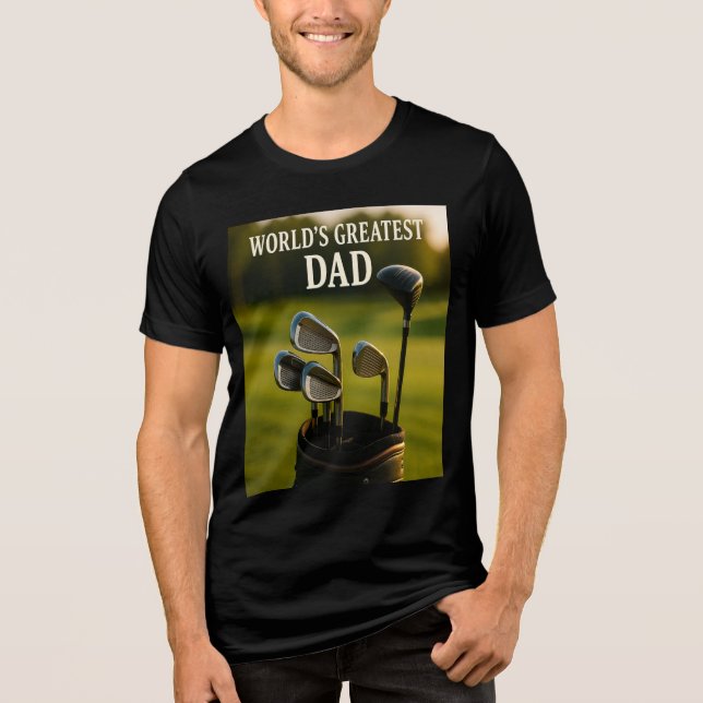 Världens Underbarare Pappa - Golf Bag Edition T Shirt (Framsida)