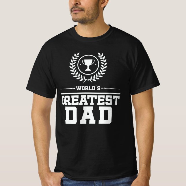 Världens Underbarare troféfamilj PAPPA Far Kärlek T Shirt (Framsida)