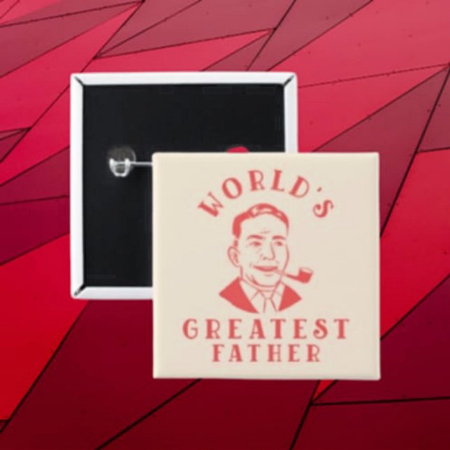 Världens Underbarare Vintage Far-knapp Knapp (Skapare uppladdad)