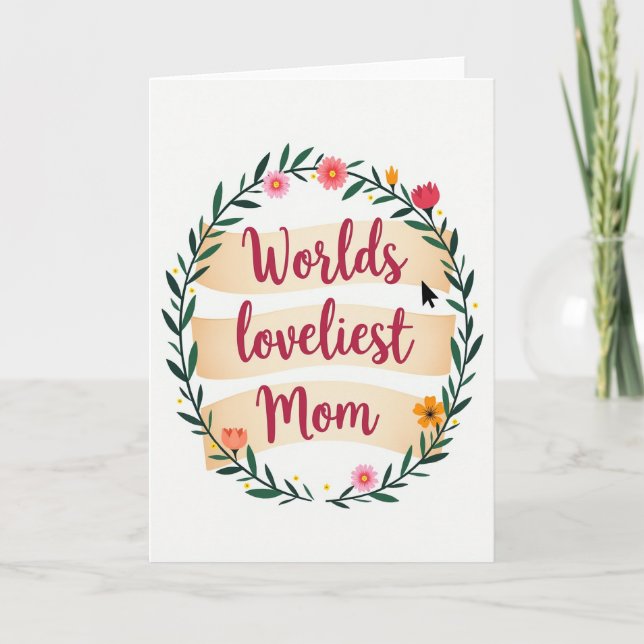 Världens underbaraste mamma-kort kort (Framsida)